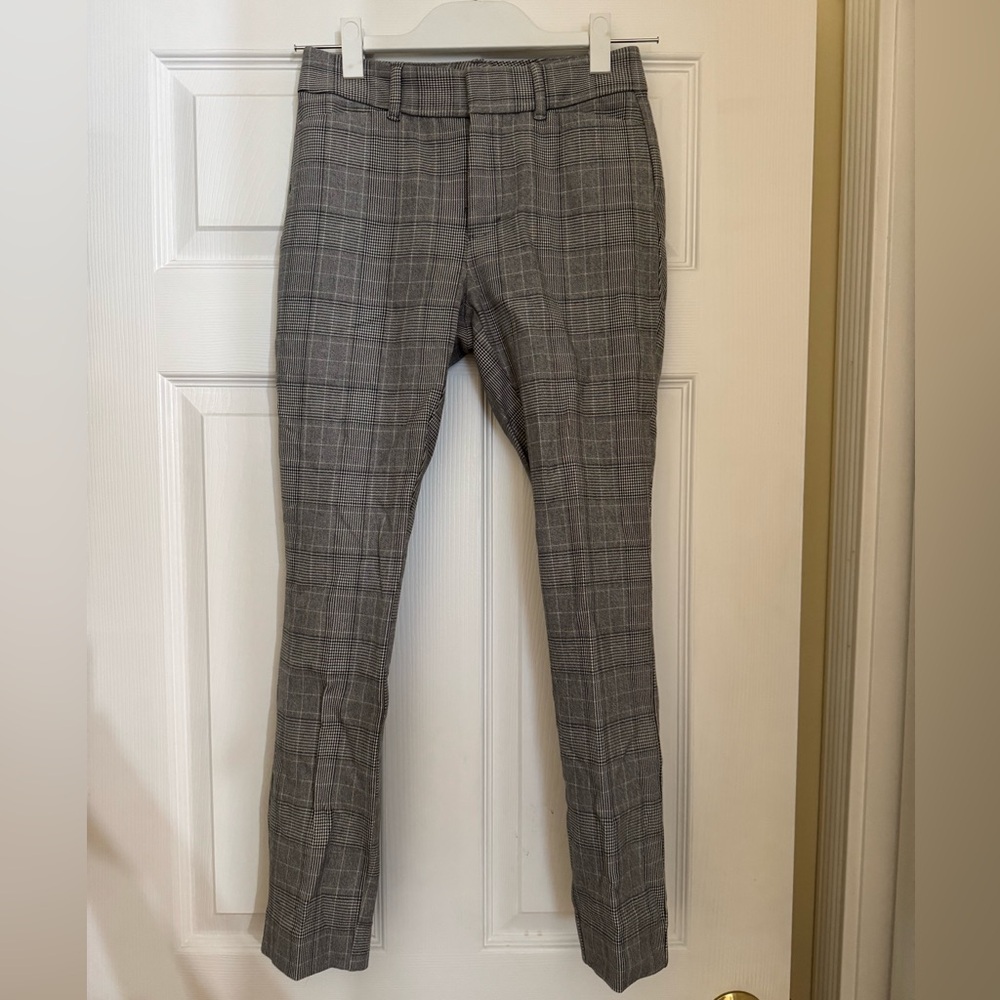 GAP Gray Houndstooth Curvy Signature Skinny Ankle Pants